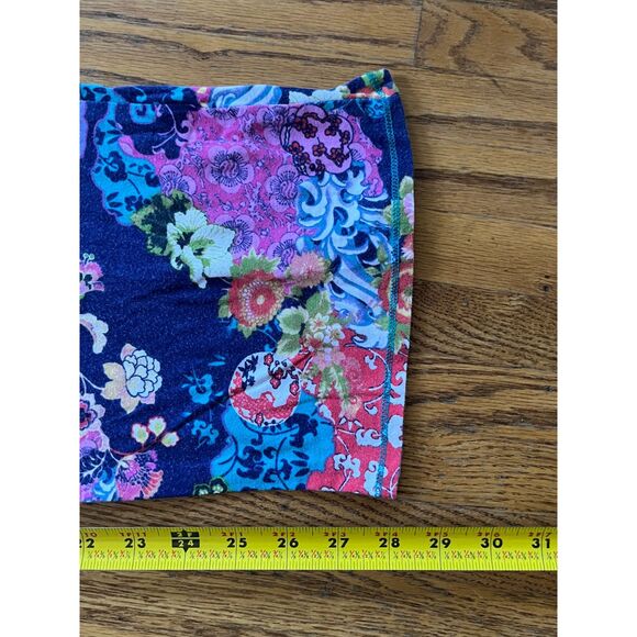 Josie Natori Pink Blue Japanese Floral Pants Pajamas  Women's Size Small - Picture 9 of 9